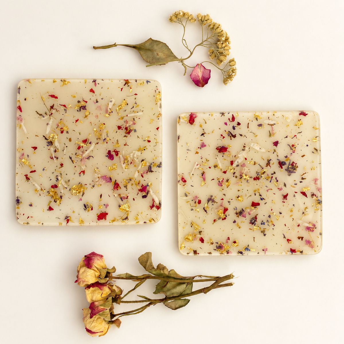 CRÈME SQUARE UNDERLÄGG · 2-pack